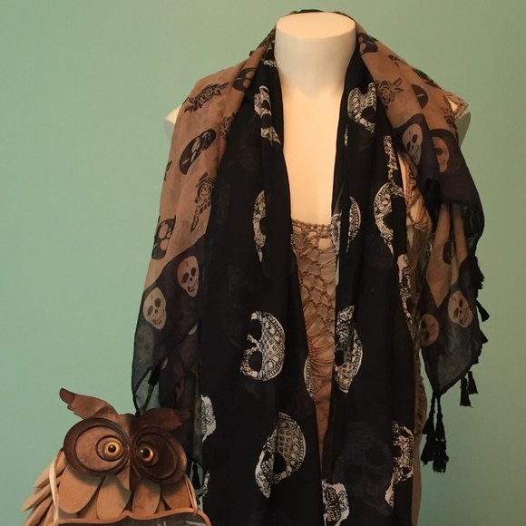H&M Accessories - Skeleton Scarves | Rock & Roll Edge (Set of 2)